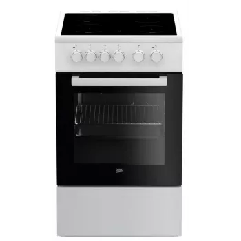 Beko FSS57000GW Herd Standherd Elektro Cerankochfeld Schwarz, Weiß