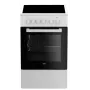 Beko FSS57000GW Herd Standherd Elektro Cerankochfeld Schwarz, Weiß