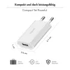 USB-A-Steckdosenadapter, 5 W, 5 V/1 A, 1x USB-A, weiß