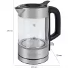 ProfiCook PC-WKS 1229 G Wasserkocher 1 L 1600 W Edelstahl, Transparent