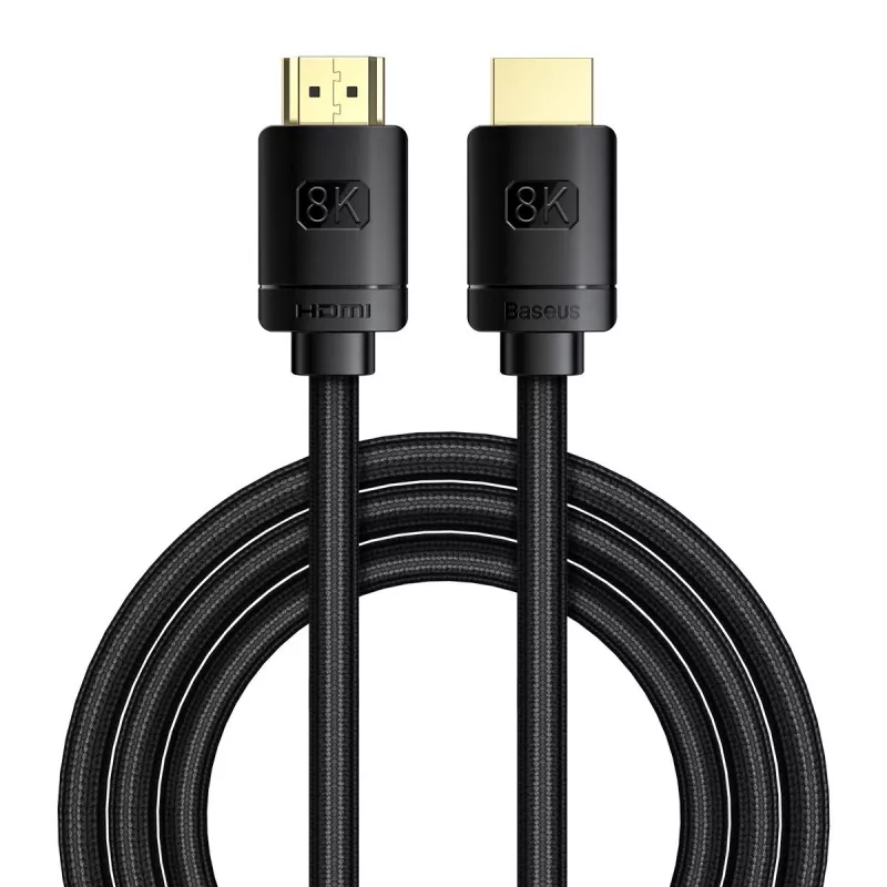 Baseus High Definition Series HDMI 2.1 Kabel, 8K 60Hz, 3D, HDR, 48Gbps, 2m (schwarz)