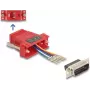 DELOCK Kabel Gender Changer D-Sub 15, 2× D-Sub 15 Steckverbinder, rot