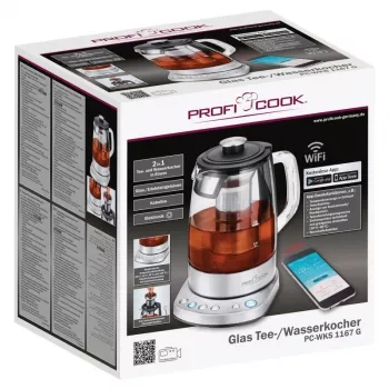 Proficook elektrischer kabelloser Glas-Wasserkocher PC-WKS 1167