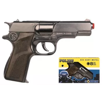 Metall-Polizeipistole Pulio GONHER 125/0 155125/0 — Metall-Spielzeugpistole, Modell 125/0