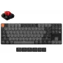 Keychron K1 mechanische Tastatur 80 % QWERTY Englisch, USB + Bluetooth, LED-Hintergrundbeleuchtung, Grau