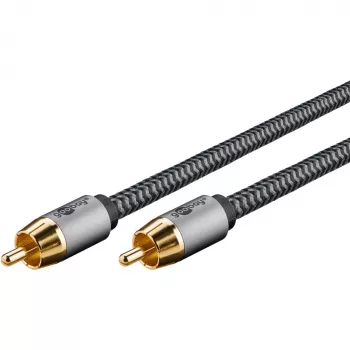Goobay 65296. Anschluss 1: RCA, Steckverbinder 1 Geschlecht: Männlich, Anschluss 2: RCA, Steckverbinder 2 Geschlecht: Männlich, Kabelmaterial: Kupfer,