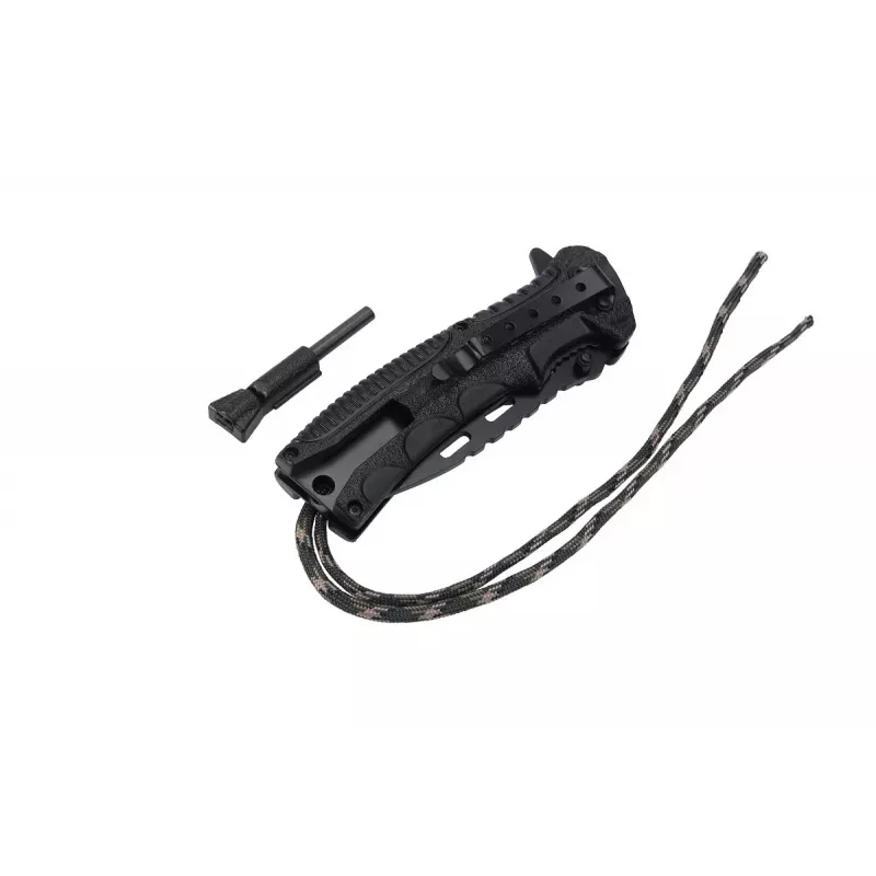 Survival-Messer AZYMUT Survival Fire Starter — feststehendes Campingmesser mit integriertem Feuerstab