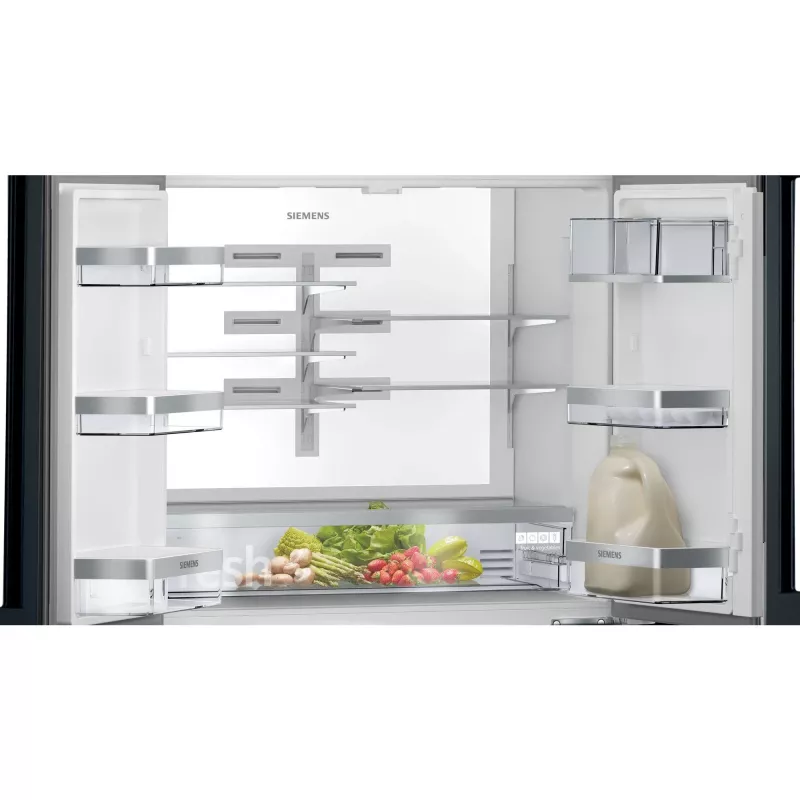 Siemens KF96RSBEA Side-by-Side-Kühlschrank Freistehend 572 L Schwarz