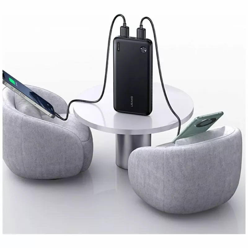 Powerbank usams PB83 10000mAh PD 2×USB-A USB-C weiß
