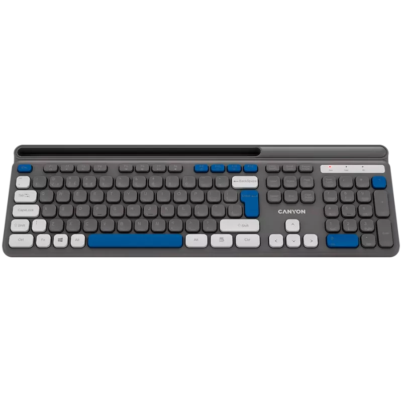 Kabellose Tastatur CANYON HKB-W03 Grau – kompaktes Design, AAA-batteriebetrieben, Modell CNS-HKBW03DG