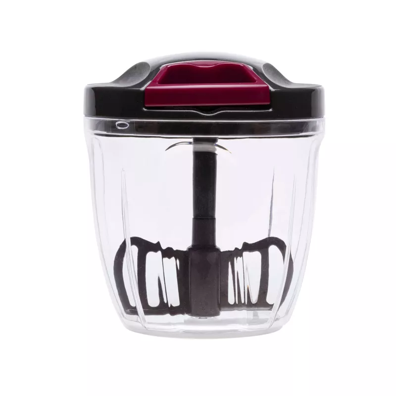 Manuelle Küchenreibe Jata HMAQ4506 Kapazität 0,9 L Edelstahlklingen 140 mm Höhe 12,5 cm Durchmesser Schwarz Rot Transparent