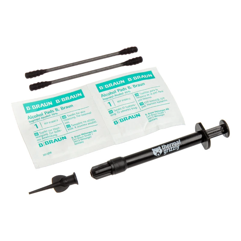 Thermal Grizzly | Wärmeleitpaste Conductonaut 1g | Universal | Wärmeleitfähigkeit: 73 W/mK; Viskosität: 0,0021 Pas; Dichte: 6,24 g/cm³; Temperatur: -10 °C / +140 °C; Inhalt: 1g