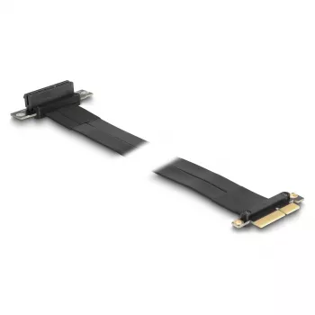 DeLOCK Riser-Karte PCI Express x4 Stecker auf x4 Slot 90° gewinkelt mit Kabel 60 cm