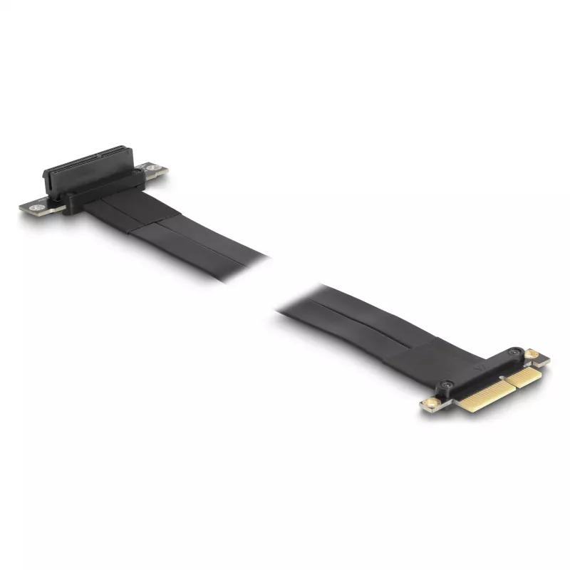 DeLOCK Riser-Karte PCI Express x4 Stecker auf x4 Slot 90° gewinkelt mit Kabel 60 cm