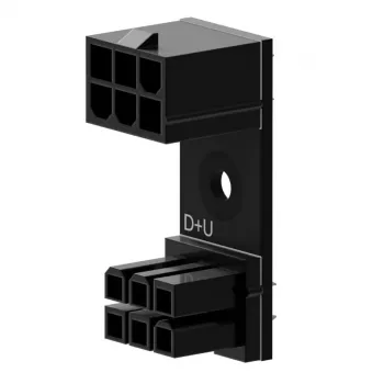 6‑Pin PCIe 180° Adapter D+U, Singularity SC-A-PCIE6-DU, rechtwinkliger 6‑Pin-PCIe-Stromadapter