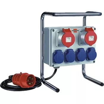 Power Extension Brennenstuhl 1153750 2m 6 AC Outlets Schwarz Blue Red Silver