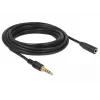 DeLOCK 85635 Audiokabel 3,5 mm Stecker auf Buchse 5 m Schwarz