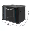 19 Zoll Rack-Schrank QOLTEC 54463 9U 600x500x450 mm Metallgehäuse für Netzwerkausrüstung