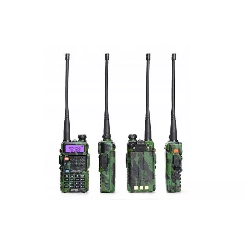 Tragbares Zwei-Wege-Funkgerät Baofeng UV-5R 5W HT Camo — Dualband FM, 5 W, 1800 mAh Batterie