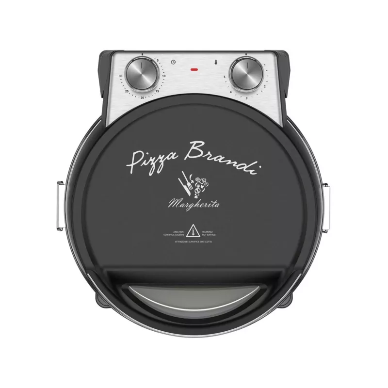 Elektrischer Pizzaofen SIMFER MKE0-P — 1100 W, 80–300°C, 30-Minuten-Timer, herausnehmbarer 33 cm Pizzastein, schwarz