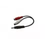 Audio-Klinke (3,5 mm) auf 2 RCA-Kabel GEMBIRD CCA-406 20 cm Schwarz