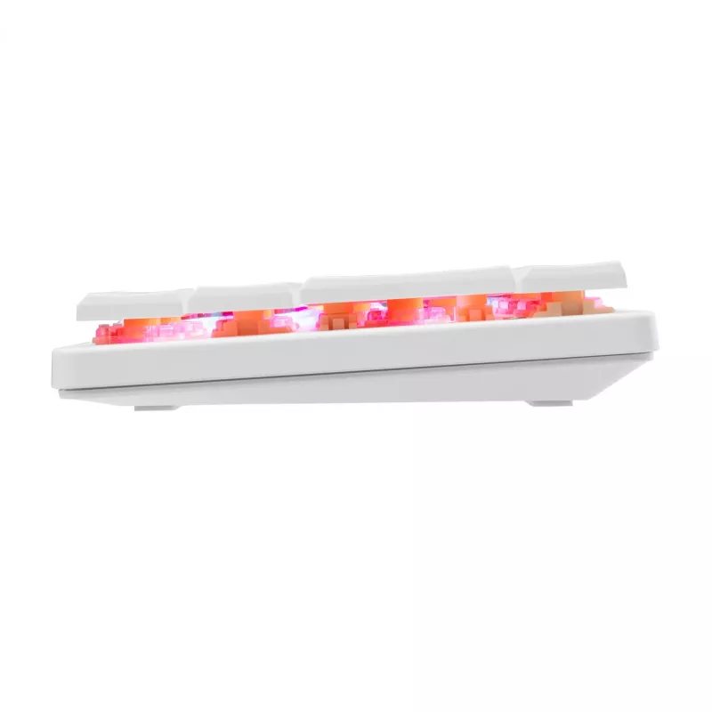 Mechanische Tastatur White Shark Nagamaki GK-006211 — kompaktes Layout, Red mechanische Schalter, weißes Gehäuse