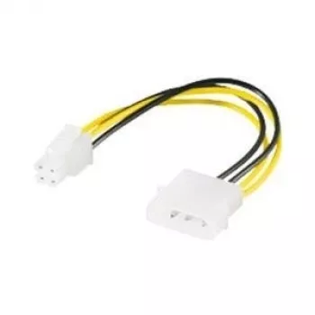 Wentronic Goobay Internes PC-Stromkabel, 0,16 m - 5,25-Stecker > P4-Stecker (51362)