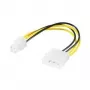 Wentronic Goobay Internes PC-Stromkabel, 0,16 m - 5,25-Stecker > P4-Stecker (51362)