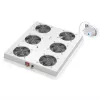 ROLINE 19-Zoll-Dachlüftereinheit mit 6 Lüftern und Thermostat, Stahlgehäuse, grau