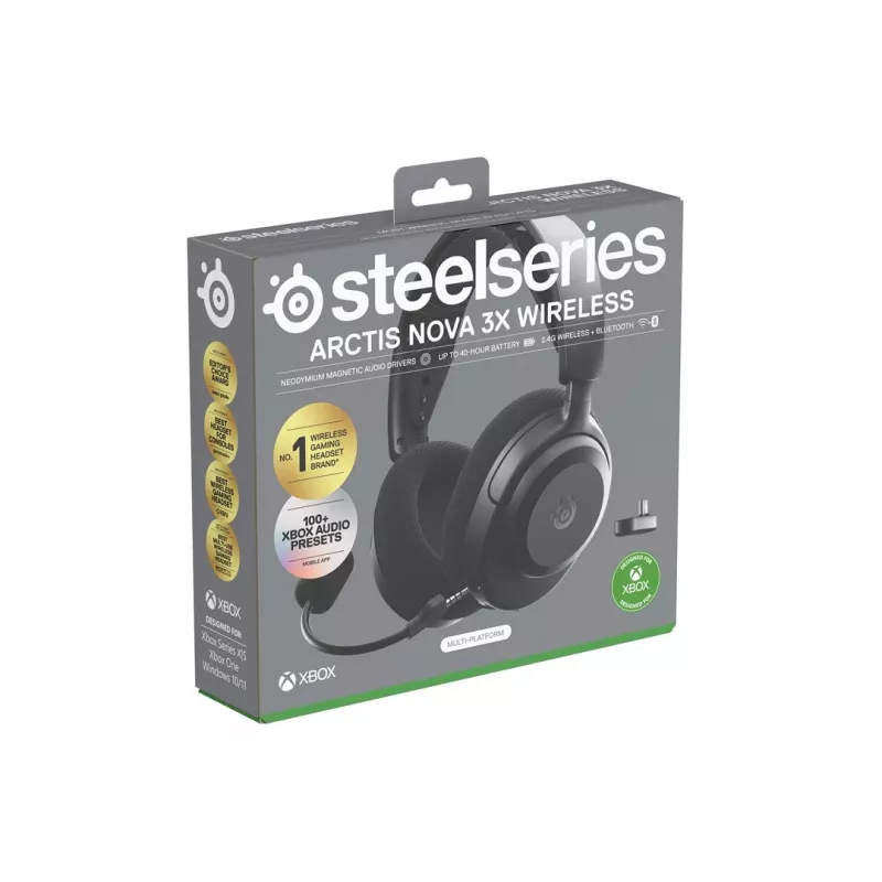 Headset STEELSERIES Arctis Nova 3X Wireless Bluetooth — ohrumschließend, Kopfbügel, 20–22000 Hz, 260 g