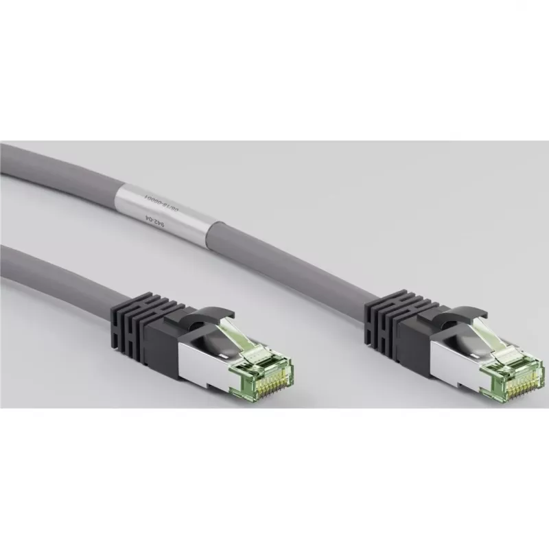 Goobay CAT 8.1 Patchkabel, S/FTP (PiMF), Grau, 0,5 m - LSZH halogenfrei, Kupfer AWG 24 (55135)