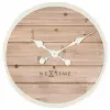 NeXtime klok 3134wi Plank, Ø50 cm, Wand, Weiß