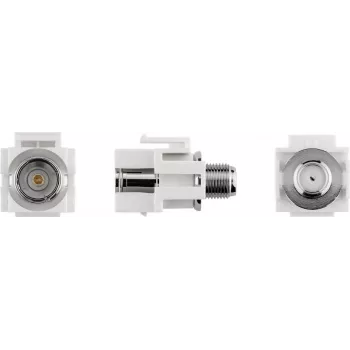 Goobay 79933 - Flach - Weiß - F-Stecker - Buchse - Buchse - Kunststoff (79933)