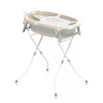 Babybadewanne neno LUCY STAND faltbar mit Gestell, rechteckig, 1 Ablage, max. Belastung 30 kg, weiß