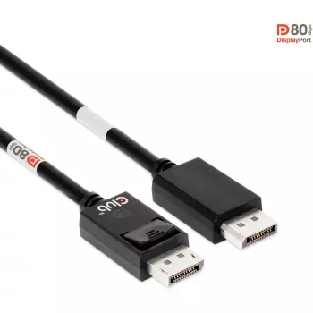 CLUB3D DisplayPort 2.1 Bi-Direktionales VESA DP80 Zertifiziertes Kabel 4K240Hz, 8K60Hz oder 10K30Hz M/M 1,2 m