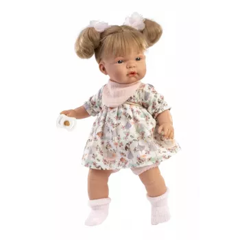 Puppe Llorens Joelle, 38 cm Weinende Puppe mit realistischen Merkmalen und weichem Körper