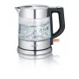 Severin WK 3468 Wasserkocher 1 L 2200 W Schwarz, Edelstahl, Transparent
