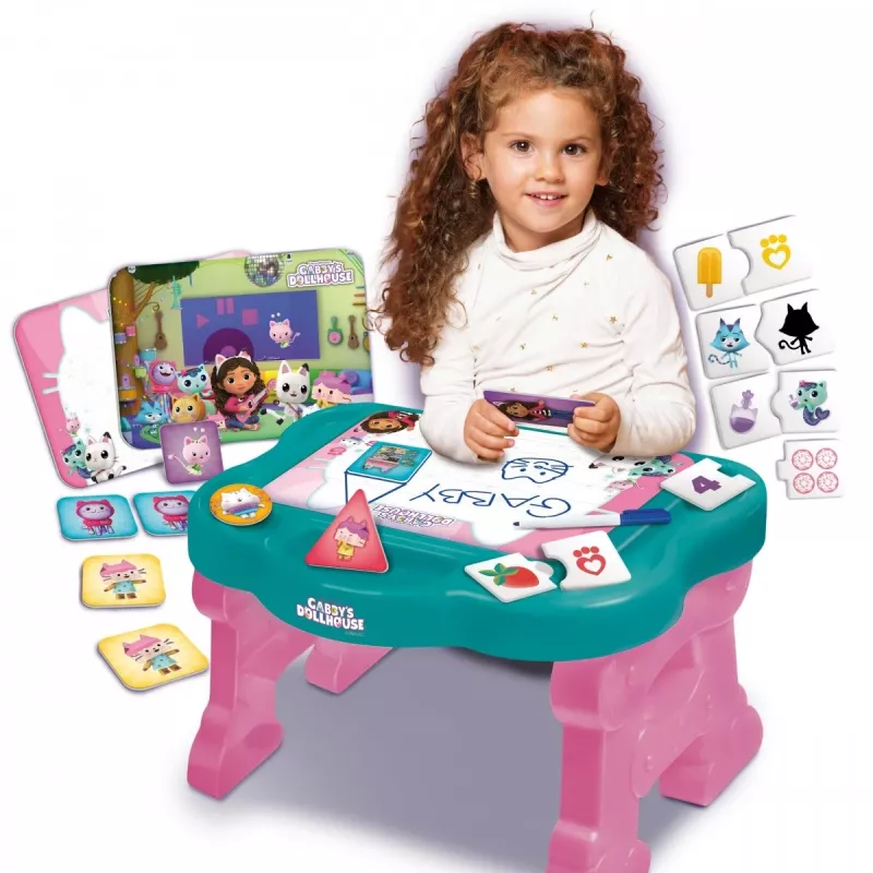 Aktivitätstisch für Kinder Lisciani Biurko z grami - Koci Domek Gabi, interaktiver Lerntisch