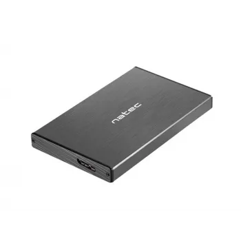 NATEC RHINO GO Gehäuse USB 3.0 für 2,5'' SATA HDD/SSD, schwarz Aluminium