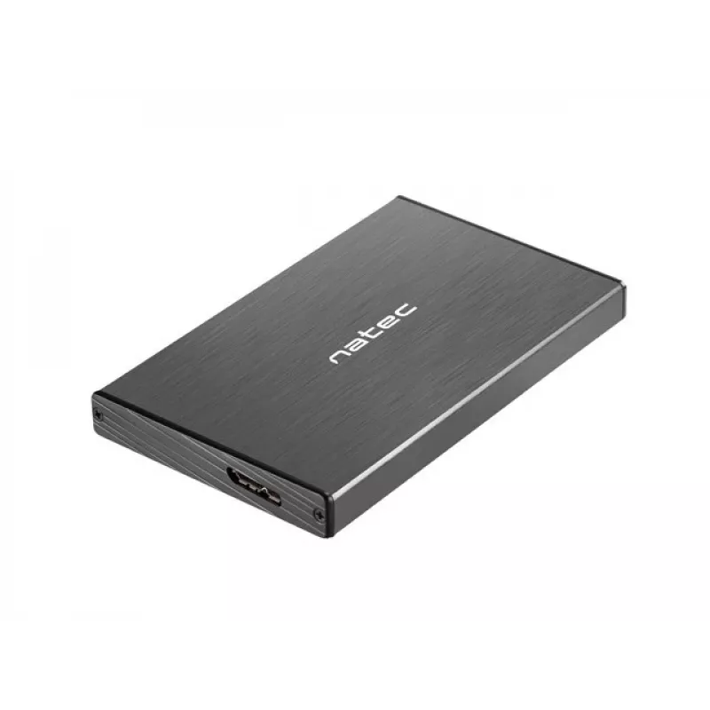 NATEC RHINO GO Gehäuse USB 3.0 für 2,5'' SATA HDD/SSD, schwarz Aluminium