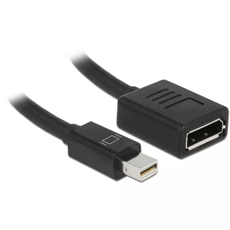DisplayPort-Kabel DeLOCK 65554 Mini DisplayPort 0,21 m Schwarz