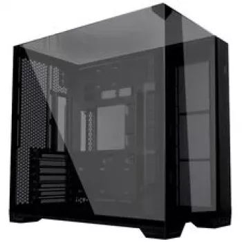Lian Li O11 Vision Compact PC-Gehäuse Bundle + 3x UNI FAN SL-INF 120 Reverse Blade Lüfter - schwarz