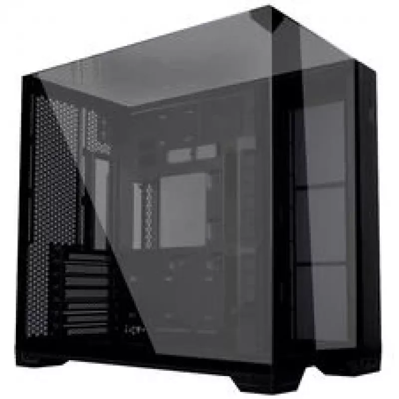 Lian Li O11 Vision Compact PC-Gehäuse Bundle + 3x UNI FAN SL-INF 120 Reverse Blade Lüfter - schwarz