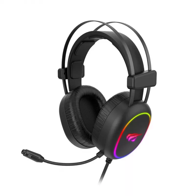 Havit GAMING HEADPHONE RGB Schwarz 2016D Headset Kabelgebundenes Kopfbügel-Headset