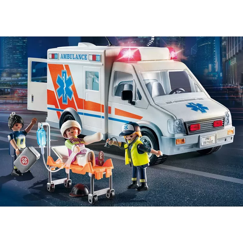 Spielzeug-Krankenwagen PLAYMOBIL 71232 — mehrfarbig, für 4–10 Jahre, AAA-Batterie