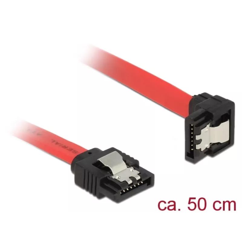 SATA-Kabel DeLOCK 83979 0,5 m SATA 7-polig Schwarz Rot