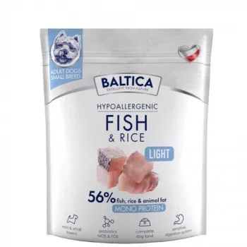 BALTICA Nutraceutic Hypoallergenic Light S Fisch mit Reis - Trockenfutter für Hunde - 1 kg