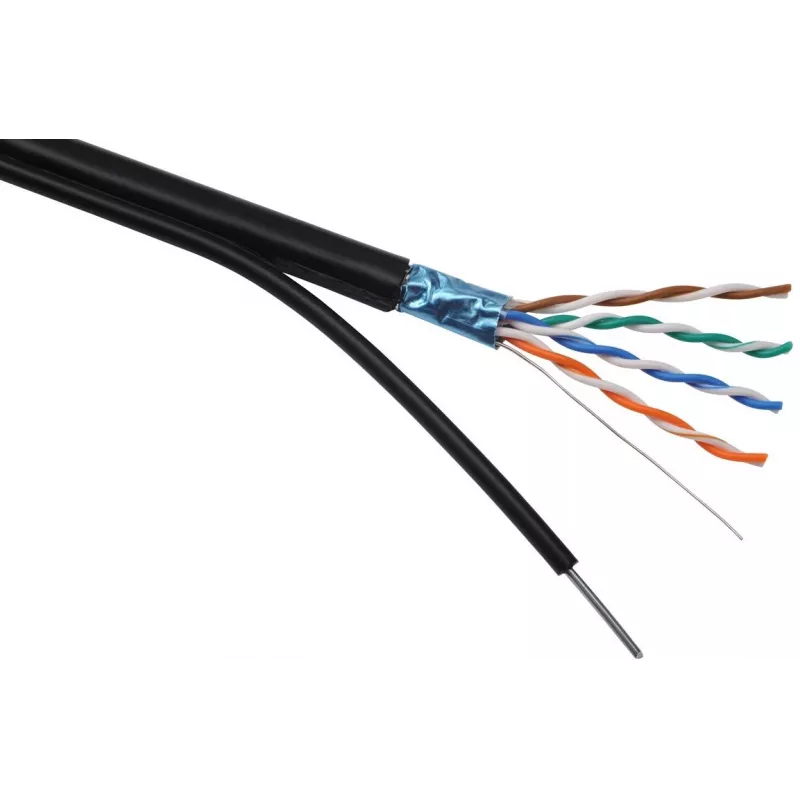 Netzwerkkabel Solarix SXKD-5E-FTP-PE-SAM RJ45 CAT5E 305 m Schwarz