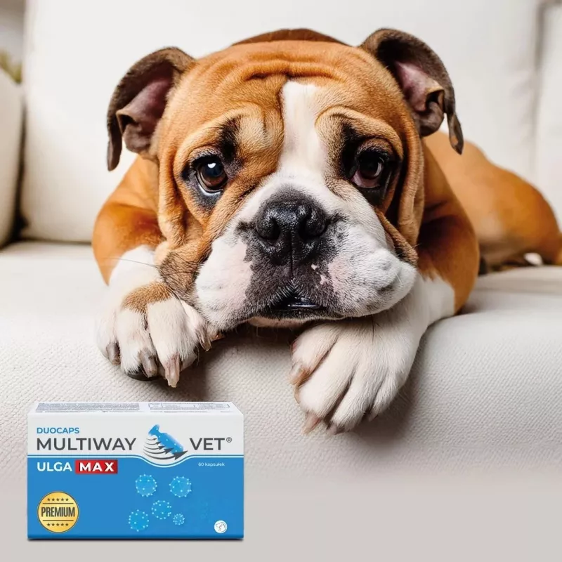 Twist-off-Kapseln JM Sante Multiway Vet Duocaps Ulga Max – 60 Stück, zur Linderung von Stress und Unwohlsein bei erwachsenen Hunden und Katzen, 150 g