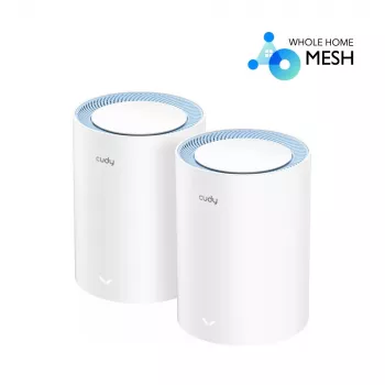 Mesh-System Cudy M1200 2er-Pack – Dualband-Wi-Fi 5 (300/867 Mbit/s), 2 Einheiten, 1x LAN-Port, unterstützt 100 Geräte